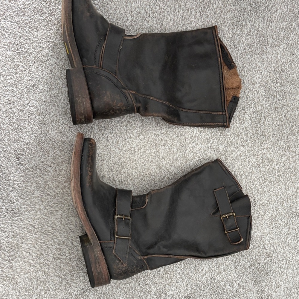 Freebird Black Leather Combat Boots